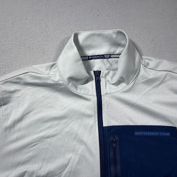 Southern Tide Performance Jacket Mens Size XL Sea Foam Full Zip Lightweight - Picture 3 of 13